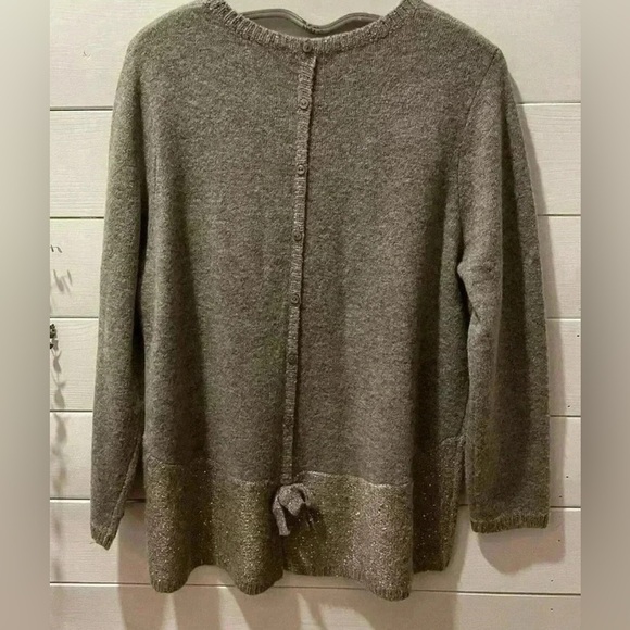 PICCALLY tan knit with gold details size  XL - Picture 6 of 6